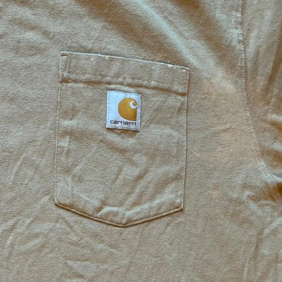 COPY - Carhartt Men's Tan Pocket T-Shirt - Picture 4 of 4